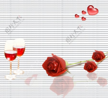 玫瑰红酒图片