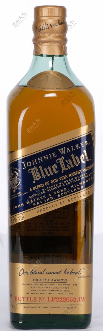 蓝牌威士忌图片