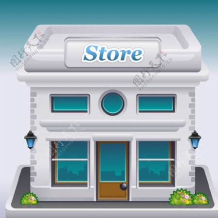 商店建筑建筑模型别图片