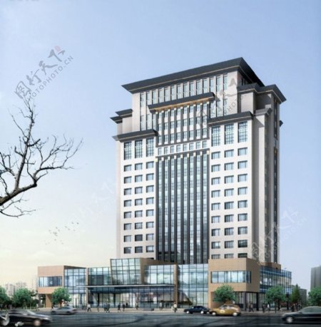现代高层行政中心办公大楼3D模型