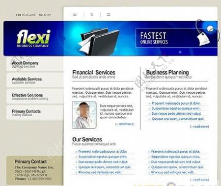 小型的商业服务公司网站模板