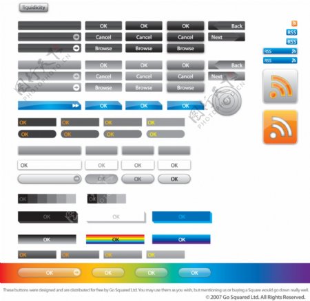 WEB20风格的按钮和导航PSD文件图片