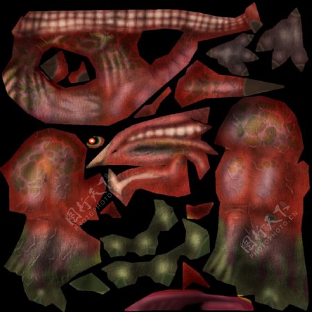 怪兽Fantasyfelhoundmonster游戏模型带有完整的骨骼动画