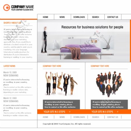 企业商务创意网站模板