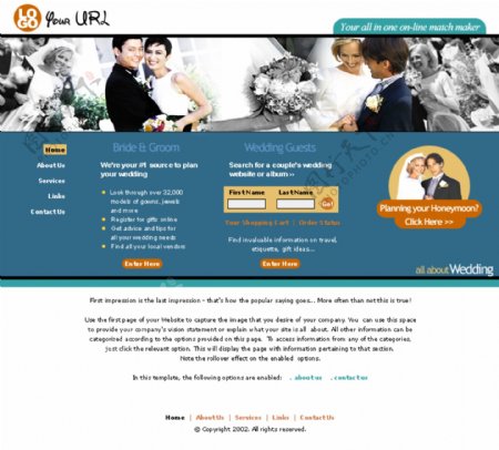 欧美婚礼设计网站模板