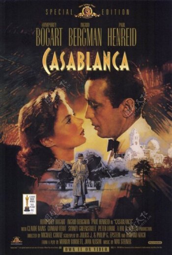 位图欧美怀旧老电影海报CASABLANCA卡萨布兰卡免费素材