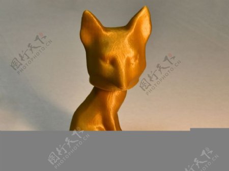 摇头狐狸从三维扫描狐狸装饰品