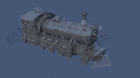 火车头3D模型下载