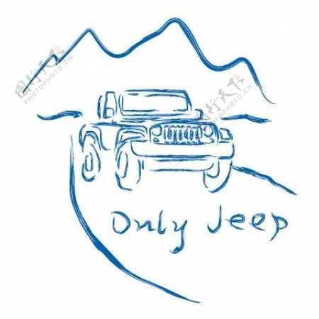矢量Jeep车