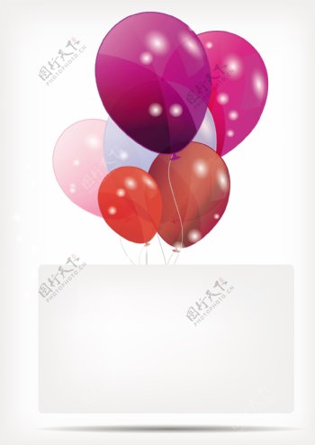 五彩气球广告牌图片