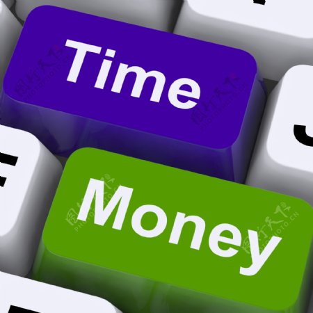 时间金钱的键显示小时比财富更重要