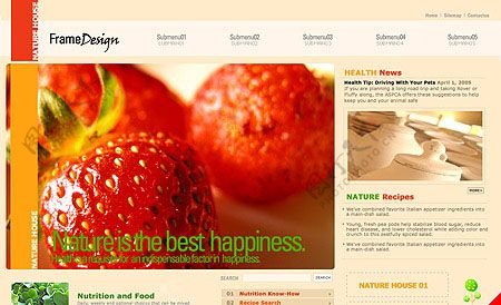 韩国果汁店网站模板