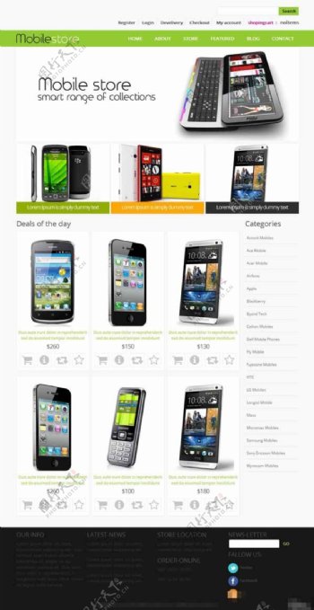 手机销售网店网页模板