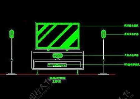 电视机图块视听设备图块影院音响组合图块电脑CAD图块47