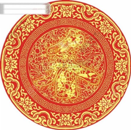 传统春节圆形底纹图案