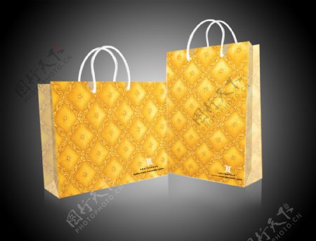 手提袋vi设计袋子纸袋cisci金色礼品袋图片