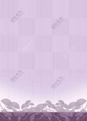淡紫色衬扇形点缀单页背景图