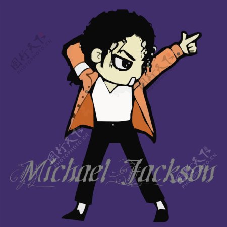 印花矢量图人物男人MJ迈克尔杰克逊免费素材