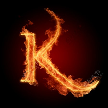 燃烧着的英文字母图片素材k