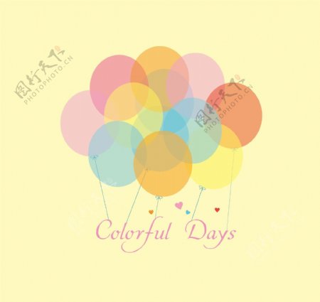 七彩气球婚礼logo设计图片