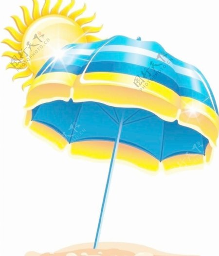 夏日太阳遮阳伞图片