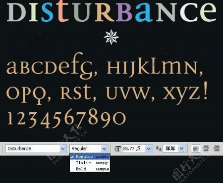 disturbance系列字体下载图片