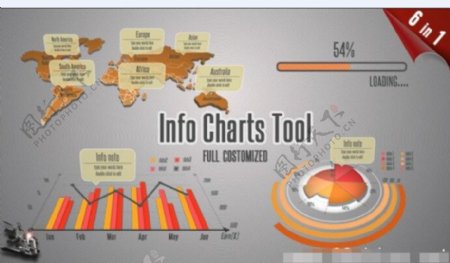 企业公司业务信息数据增长图表