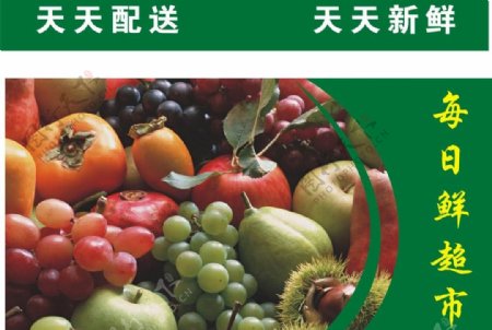 超市专用蔬果花车海报cdr图片
