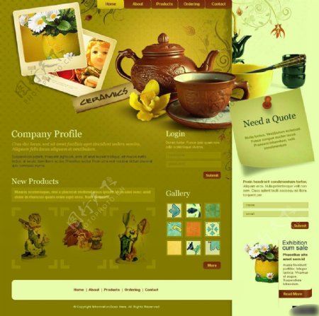 茶艺餐饮网页设计