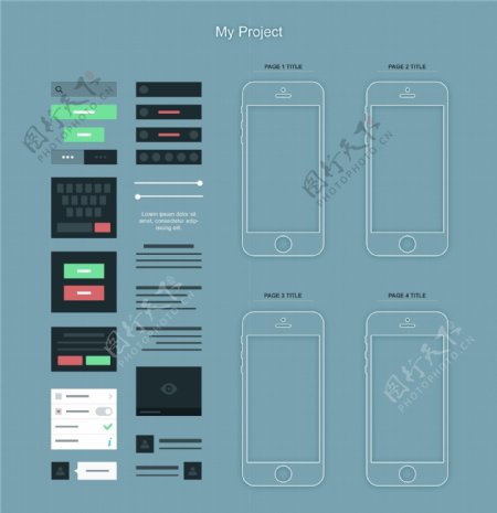 iPhone应用界面设计PSD分层