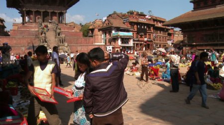 在尼泊尔乡村的股票视频市场