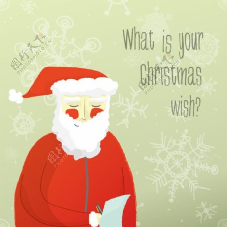 卡通圣诞老人海报矢量素材