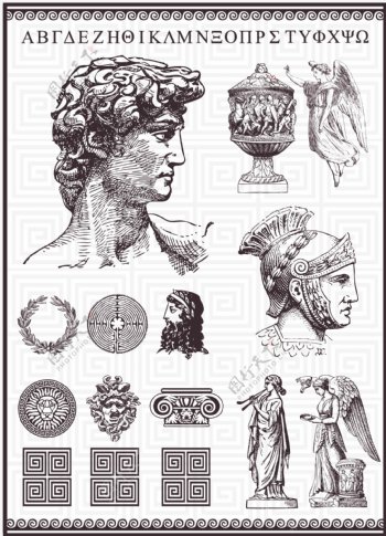 罗马帝国人物矢量素素材