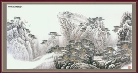 山水风景中堂画86
