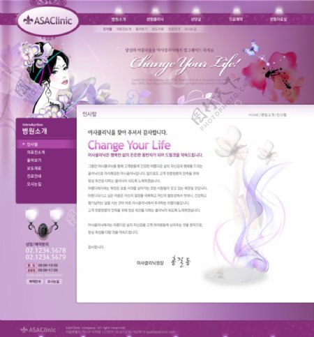 美容化妆网站模板图片