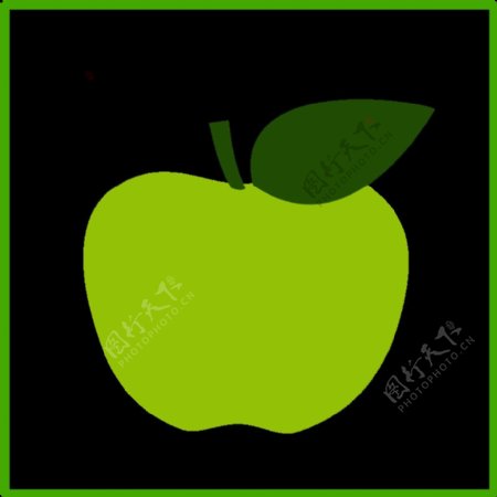生态绿苹果图标