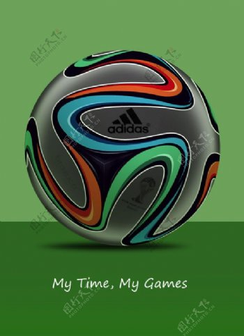 世界杯足球海报背景设计
