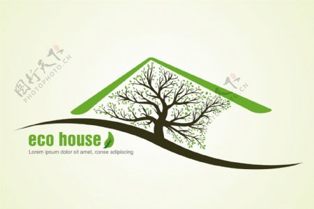 卡通树房子图标图片