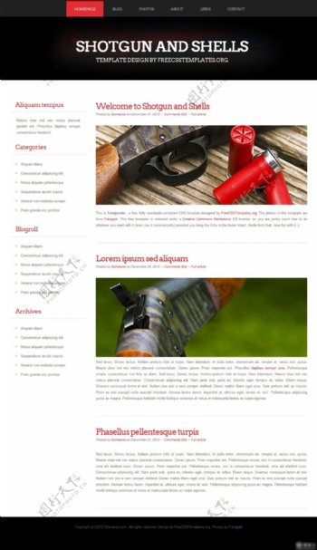 武器介绍网页设计