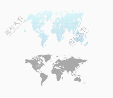 灰色的世界地图矢量设计