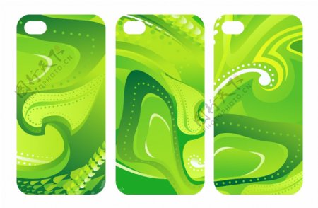 绿色图案手机壳
