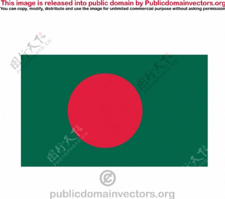 孟加拉国的矢量标志
