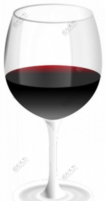 红葡萄酒杯矢量图像