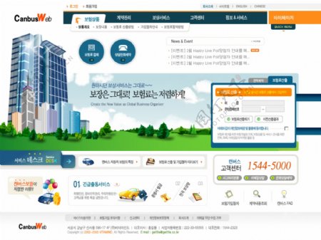 韩国建筑装潢公司网站PSD模板