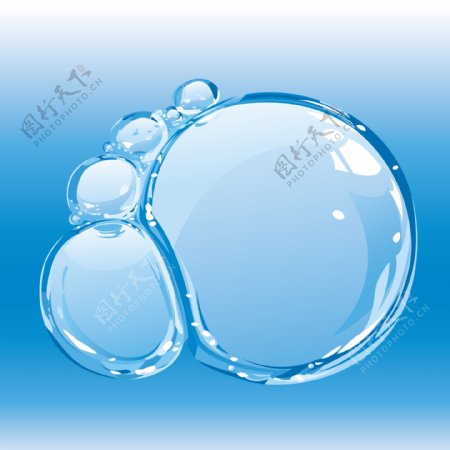 矢量动态水泡图形素材