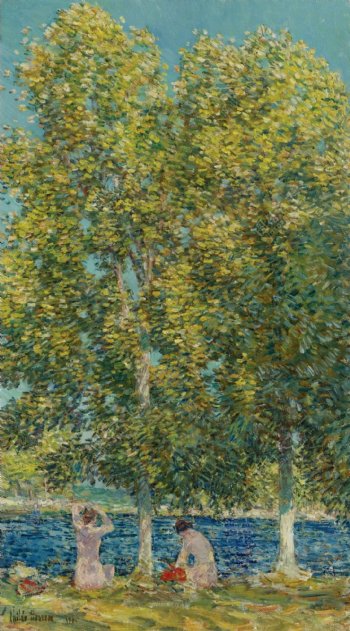 FrederickChildeHassamTheBathers1905画家风景画静物油画建筑油画装饰画