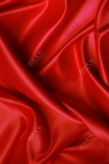 鲜红的红绸缎高清绸缎面料材质