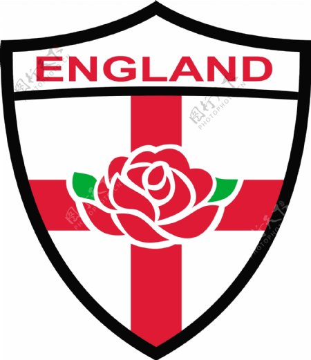 英格兰玫瑰盾牌英式橄榄球