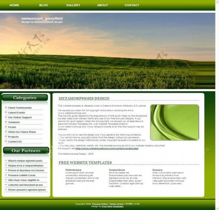 国外农业商务创意网站模板