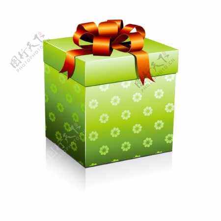 绿色礼物盒